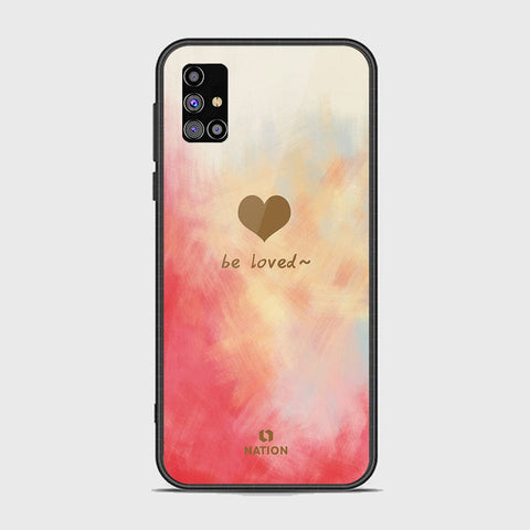 Samsung Galaxy M31s Cover - Onation Heart Series - HQ Ultra Shine Premium Infinity Glass Soft Silicon Borders Case