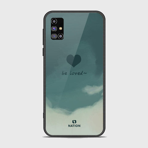 Samsung Galaxy M31s Cover - Onation Heart Series - HQ Ultra Shine Premium Infinity Glass Soft Silicon Borders Case