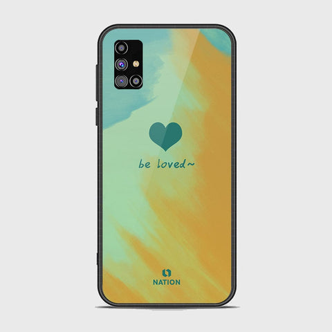 Samsung Galaxy M31s Cover - Onation Heart Series - HQ Ultra Shine Premium Infinity Glass Soft Silicon Borders Case