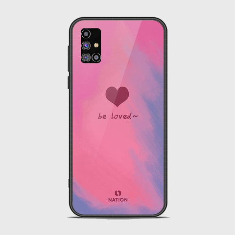 Samsung Galaxy M31s Cover - Onation Heart Series - HQ Ultra Shine Premium Infinity Glass Soft Silicon Borders Case