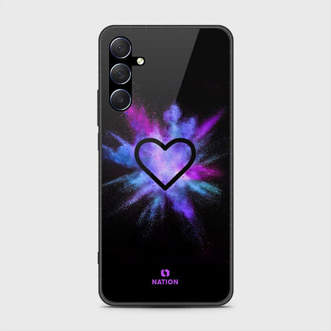 Samsung Galaxy M34 5G Cover- Onation Heart Series - HQ Ultra Shine Premium Infinity Glass Soft Silicon Borders Case