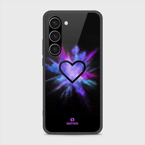 Samsung Galaxy S23 Plus 5G Cover- Onation Heart Series - HQ Ultra Shine Premium Infinity Glass Soft Silicon Borders Case