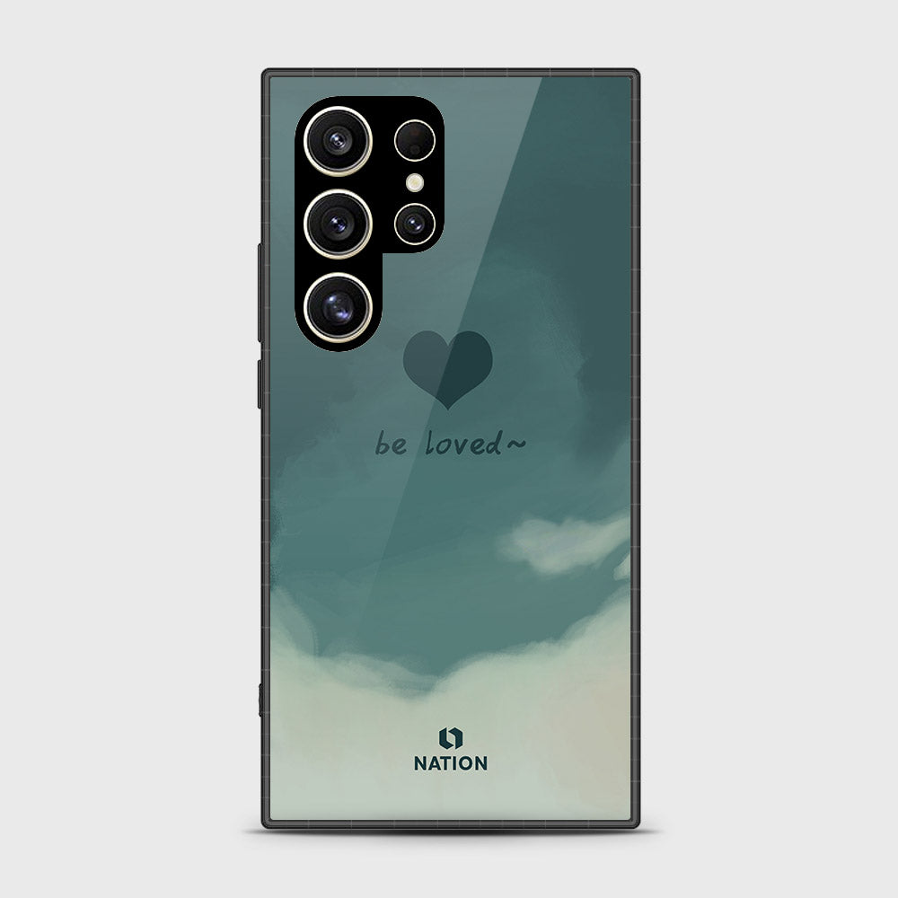 Samsung Galaxy S24 Ultra Cover- Onation Heart Series - HQ Ultra Shine Premium Infinity Glass Soft Silicon Borders Case (Fast Delivery) (H)