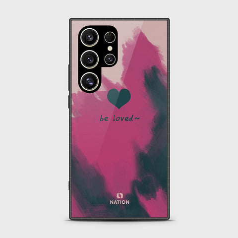 Samsung Galaxy S24 Ultra Cover- Onation Heart Series - HQ Ultra Shine Premium Infinity Glass Soft Silicon Borders Case