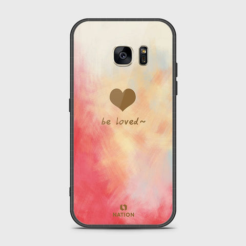 Samsung Galaxy S7 Cover- Onation Heart Series - HQ Ultra Shine Premium Infinity Glass Soft Silicon Borders Case