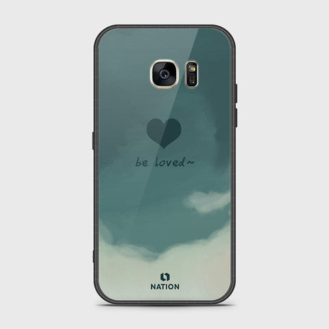 Samsung Galaxy S7 Cover- Onation Heart Series - HQ Ultra Shine Premium Infinity Glass Soft Silicon Borders Case