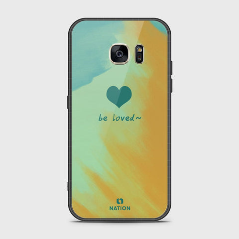 Samsung Galaxy S7 Cover- Onation Heart Series - HQ Ultra Shine Premium Infinity Glass Soft Silicon Borders Case