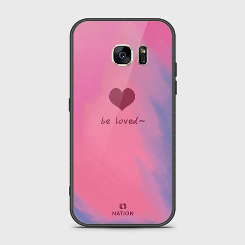 Samsung Galaxy S7 Cover- Onation Heart Series - HQ Ultra Shine Premium Infinity Glass Soft Silicon Borders Case