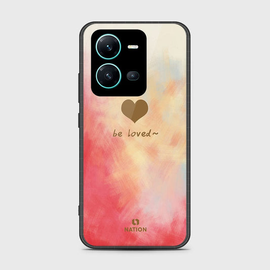 Vivo V25e Cover- Onation Heart Series - HQ Ultra Shine Premium Infinity Glass Soft Silicon Borders Case