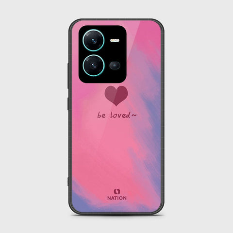 Vivo V25 5G Cover- Onation Heart Series - HQ Ultra Shine Premium Infinity Glass Soft Silicon Borders Case