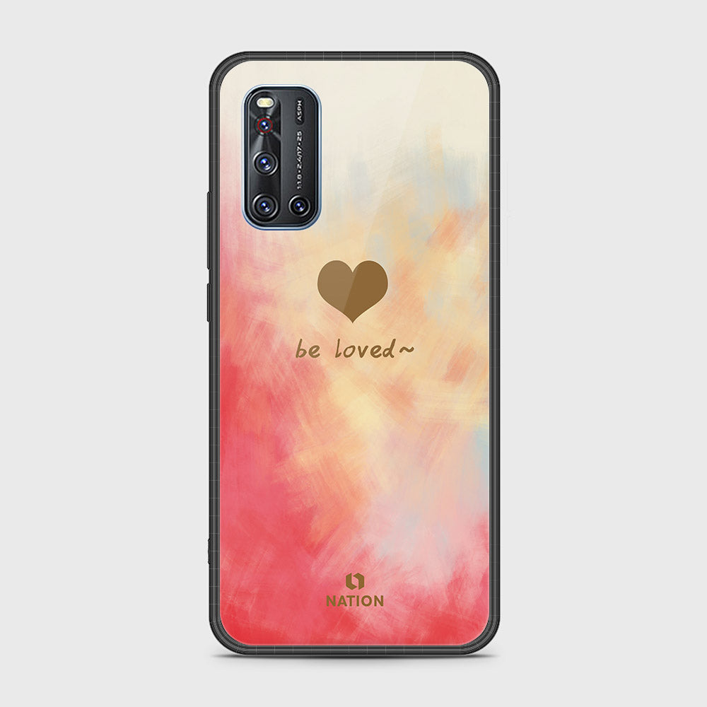 Vivo V19 Cover- Onation Heart Series - HQ Ultra Shine Premium Infinity Glass Soft Silicon Borders Case