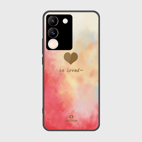 vivo V29e Cover- Onation Heart Series - HQ Ultra Shine Premium Infinity Glass Soft Silicon Borders Case