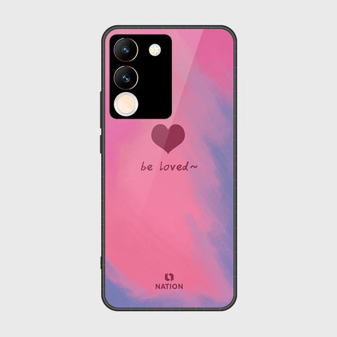 vivo V29e Cover- Onation Heart Series - HQ Ultra Shine Premium Infinity Glass Soft Silicon Borders Case