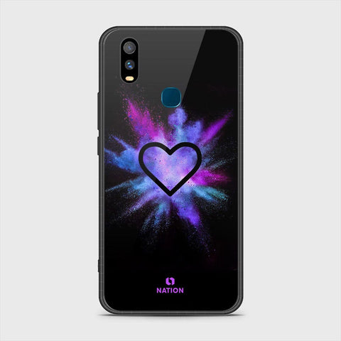 Vivo Y11 2019 Cover- Onation Heart Series - HQ Ultra Shine Premium Infinity Glass Soft Silicon Borders Case