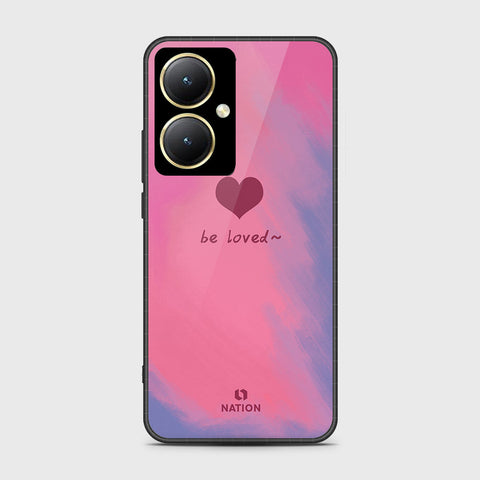 Vivo Y35m Plus Cover- Onation Heart Series - HQ Ultra Shine Premium Infinity Glass Soft Silicon Borders Case