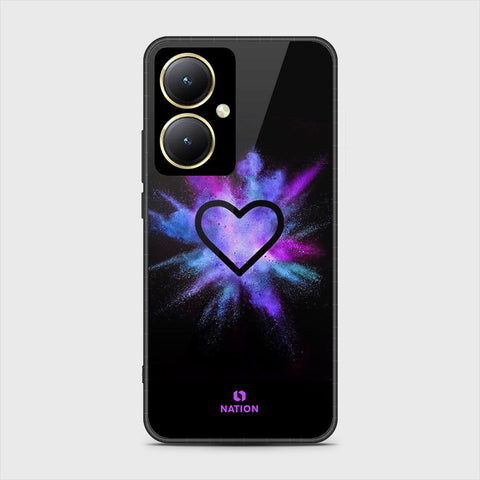 Vivo Y35m Plus Cover- Onation Heart Series - HQ Ultra Shine Premium Infinity Glass Soft Silicon Borders Case