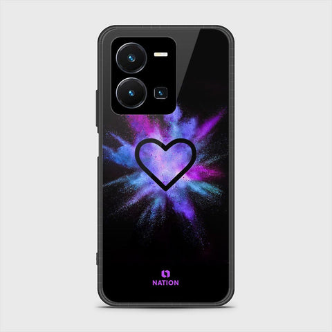 Vivo Y35 4G Cover- Onation Heart Series - HQ Ultra Shine Premium Infinity Glass Soft Silicon Borders Case