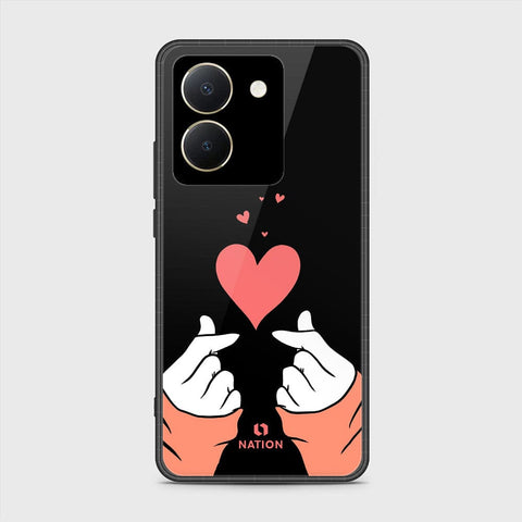 Vivo Y36 4G Cover- Onation Heart Series - HQ Ultra Shine Premium Infinity Glass Soft Silicon Borders Case