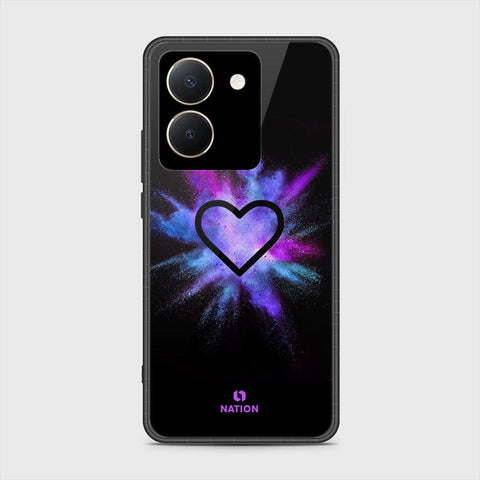 Vivo Y36 4G Cover- Onation Heart Series - HQ Ultra Shine Premium Infinity Glass Soft Silicon Borders Case