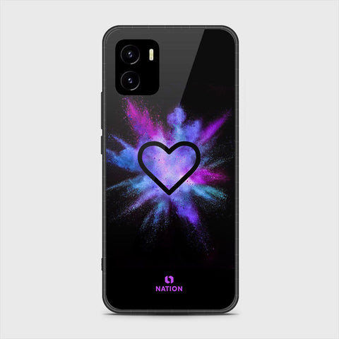 Vivo Y10 Cover- Onation Heart Series - HQ Ultra Shine Premium Infinity Glass Soft Silicon Borders Case