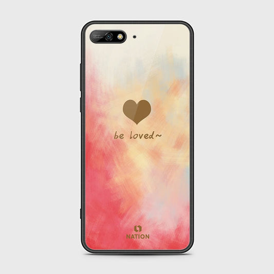 Honor 7A Cover - Onation Heart Series - HQ Ultra Shine Premium Infinity Glass Soft Silicon Borders Case