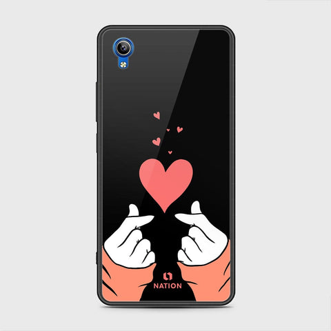 Vivo Y91C Cover - Onation Heart Series - HQ Ultra Shine Premium Infinity Glass Soft Silicon Borders Case