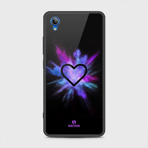 Vivo Y91C Cover - Onation Heart Series - HQ Ultra Shine Premium Infinity Glass Soft Silicon Borders Case