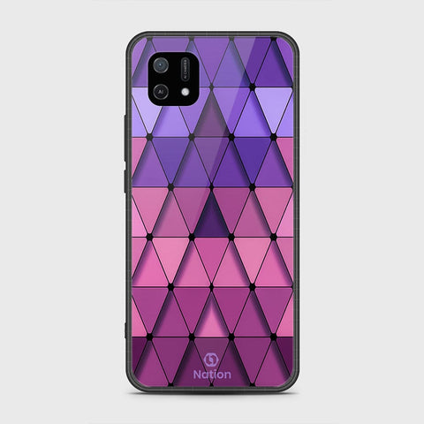 Oppo A16e Cover- Onation Pyramid Series - HQ Ultra Shine Premium Infinity Glass Soft Silicon Borders Case