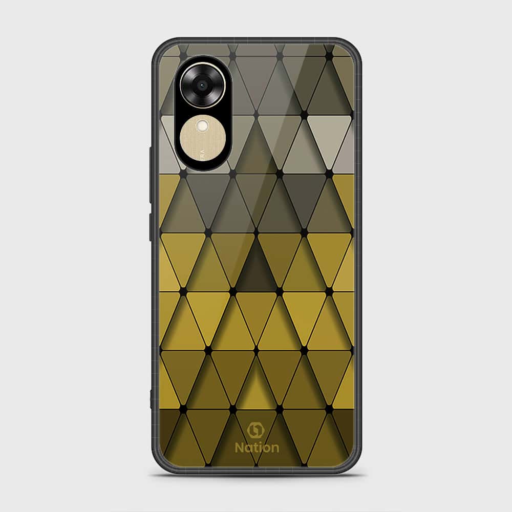 Oppo A17k Cover- Onation Pyramid Series - HQ Ultra Shine Premium Infinity Glass Soft Silicon Borders Case