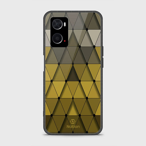 Oppo A76 Cover- Onation Pyramid Series - HQ Ultra Shine Premium Infinity Glass Soft Silicon Borders Case