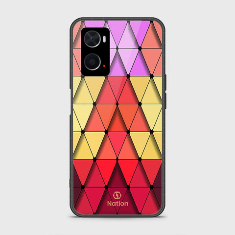 Oppo A76 Cover- Onation Pyramid Series - HQ Ultra Shine Premium Infinity Glass Soft Silicon Borders Case