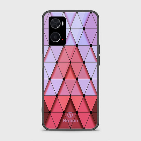 Oppo A76 Cover- Onation Pyramid Series - HQ Ultra Shine Premium Infinity Glass Soft Silicon Borders Case