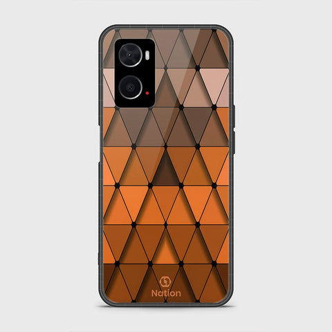 Oppo A76 Cover- Onation Pyramid Series - HQ Ultra Shine Premium Infinity Glass Soft Silicon Borders Case