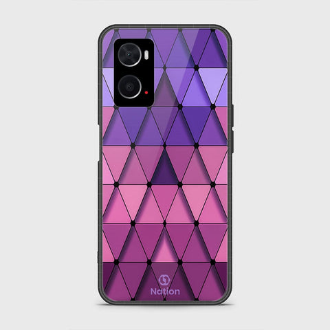 Oppo A76 Cover- Onation Pyramid Series - HQ Ultra Shine Premium Infinity Glass Soft Silicon Borders Case