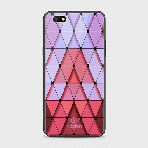 Oppo F3 Cover - ONation Pyramid Series - HQ Ultra Shine Premium Infinity Glass Soft Silicon Borders Case