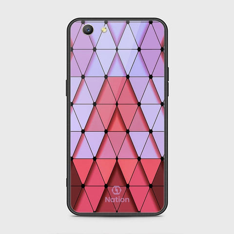 Oppo A59 Cover - ONation Pyramid Series - HQ Ultra Shine Premium Infinity Glass Soft Silicon Borders Case