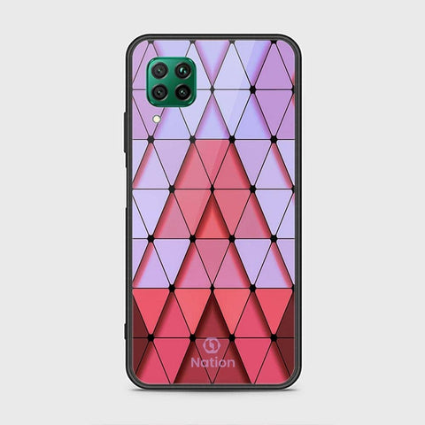 Huawei Nova 7i Cover - ONation Pyramid Series - HQ Ultra Shine Premium Infinity Glass Soft Silicon Borders Case