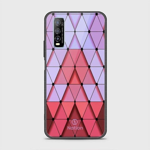 Vivo Y70s Cover - ONation Pyramid Series - HQ Ultra Shine Premium Infinity Glass Soft Silicon Borders Case