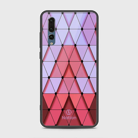 Huawei P20 Pro Cover - ONation Pyramid Series - HQ Ultra Shine Premium Infinity Glass Soft Silicon Borders Case