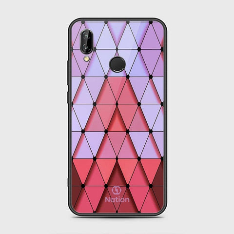 Huawei P20 Lite Cover - ONation Pyramid Series - HQ Ultra Shine Premium Infinity Glass Soft Silicon Borders Case