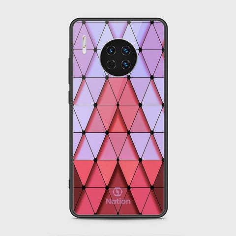 Huawei Mate 30 Cover - ONation Pyramid Series - HQ Ultra Shine Premium Infinity Glass Soft Silicon Borders Case