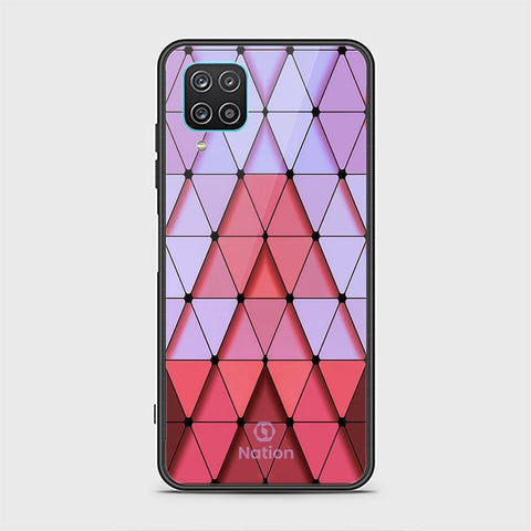 Samsung Galaxy A12 Cover - ONation Pyramid Series - HQ Ultra Shine Premium Infinity Glass Soft Silicon Borders Case