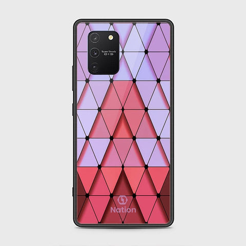 Samsung Galaxy S10 Lite Cover - ONation Pyramid Series - HQ Ultra Shine Premium Infinity Glass Soft Silicon Borders Case