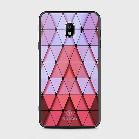 Samsung Galaxy J4 2018 Cover - ONation Pyramid Series - HQ Ultra Shine Premium Infinity Glass Soft Silicon Borders Case