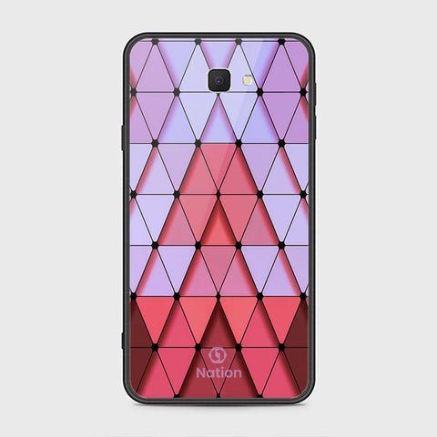 Samsung Galaxy J7 Prime Cover - ONation Pyramid Series - HQ Ultra Shine Premium Infinity Glass Soft Silicon Borders Case