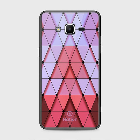 Samsung Galaxy Grand Prime Cover - ONation Pyramid Series - HQ Ultra Shine Premium Infinity Glass Soft Silicon Borders Case