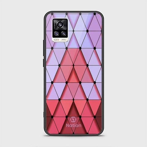 Vivo V20 Cover - ONation Pyramid Series - HQ Ultra Shine Premium Infinity Glass Soft Silicon Borders Case