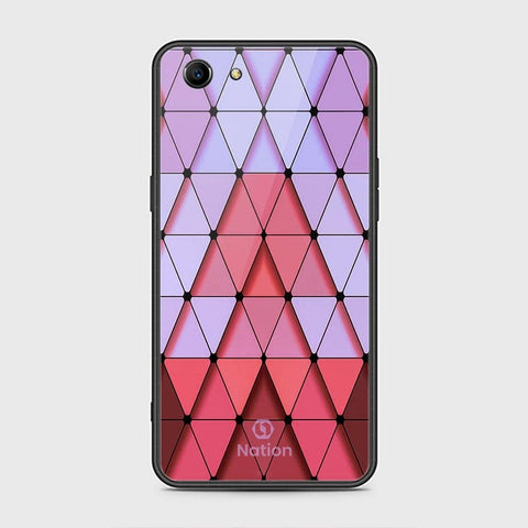 Oppo A1 Cover - Onation Pyramid Series - HQ Ultra Shine Premium Infinity Glass Soft Silicon Borders Case