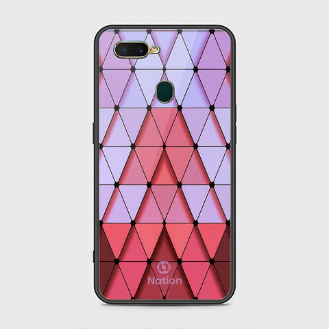 Oppo A7 Cover - Onation Pyramid Series - HQ Ultra Shine Premium Infinity Glass Soft Silicon Borders Case