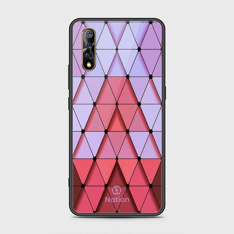 Vivo S1 Cover - Onation Pyramid Series - HQ Ultra Shine Premium Infinity Glass Soft Silicon Borders Case